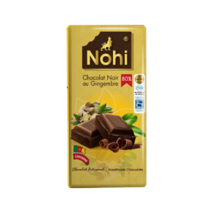 Choco Nohi - 80% Dark Chocolate Bar with Ginger, 100g