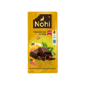 Choco Nohi - 80% Dark Chocolate with Honey Bar, 100g